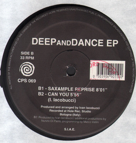 Ivan Iacobucci : Deep And Dance EP (12", EP)