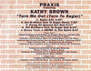 Praxis (2) Featuring Kathy Brown : Turn Me Out (Turn To Sugar) (CD, Maxi)