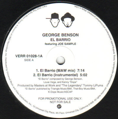 George Benson : The Ghetto / El Barrio (12", Promo)