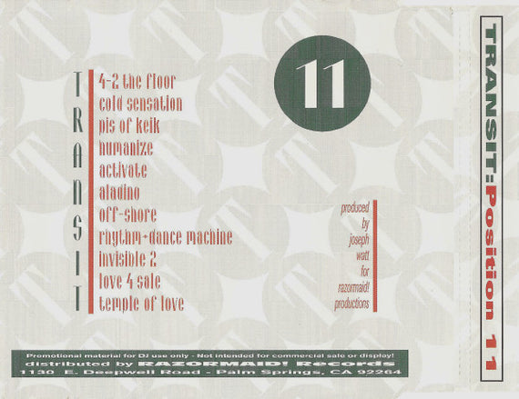 Various : Transit: Position Eleven (CD, Comp, Promo)