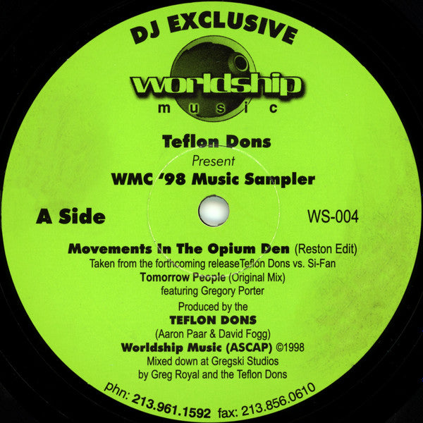 Teflon Dons : WMC '98 Music Sampler (12", Smplr)
