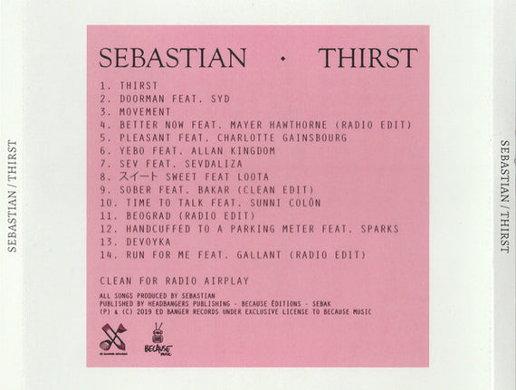 SebastiAn (6) : Thirst (CD, Album, Promo, Cle)