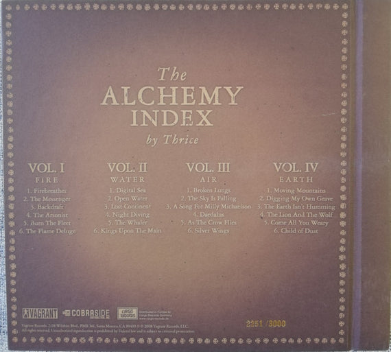 Thrice : The Alchemy Index (10", Red + 10", Blu + 10", Cle + 10", Bro + Comp, )