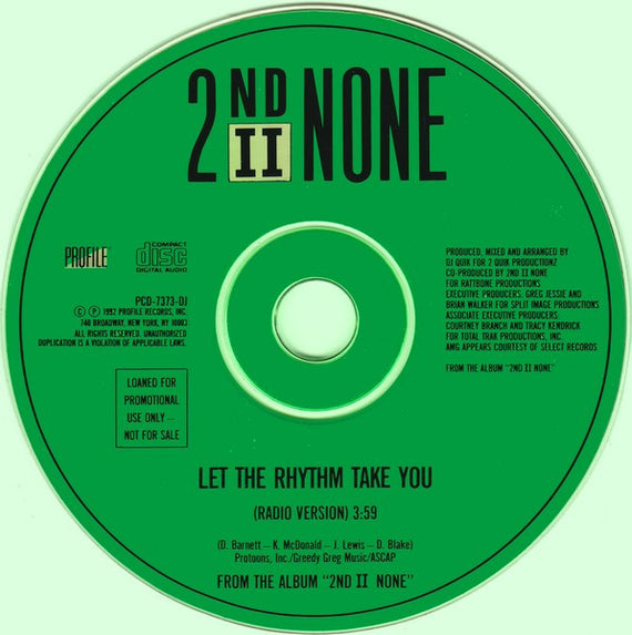 2nd II None : Let The Rhythm Take You (CD, Promo)