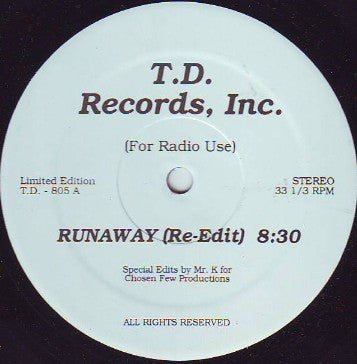 The Salsoul Orchestra / Venus Dodson : Runaway / Shining (12", Ltd, Unofficial)