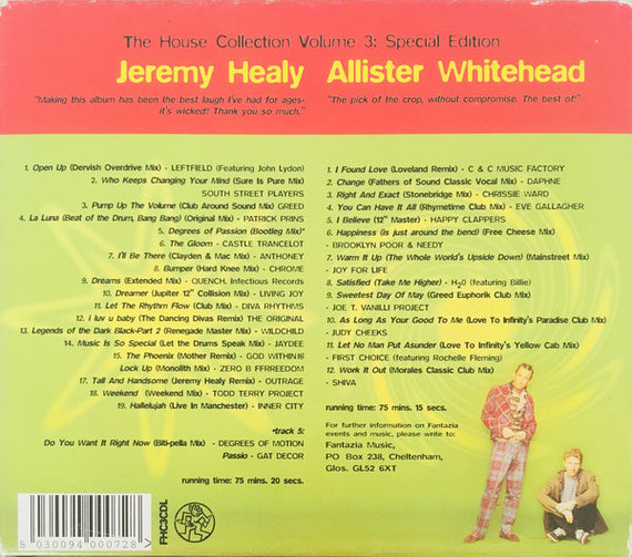 Jeremy Healy / Allister Whitehead : The House Collection Volume 3: Special Edition (2xCD, Mono, Ltd, Mixed, S/Edition)
