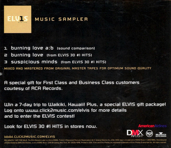 Elvis Presley : ELV1S - 30 #1 Hits (CD, Promo, Smplr)