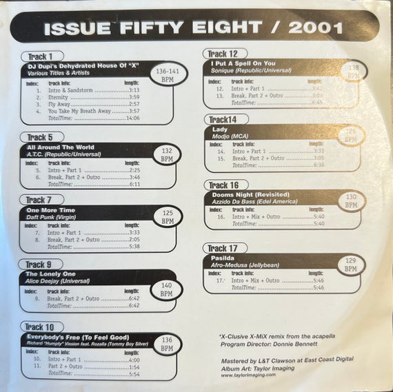 Various : X-Mix Dance Series 58 (CD, Comp, Promo)