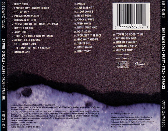 The Beach Boys : Beach Boys' Party! / Stack-O-Tracks (CD, Comp, Mono)