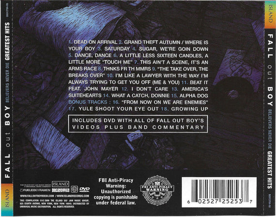 Fall Out Boy : Believers Never Die - Greatest Hits (CD, Comp, Ltd + DVD, Ltd)