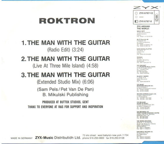 Roktron : The Man With The Guitar (CD, Maxi)
