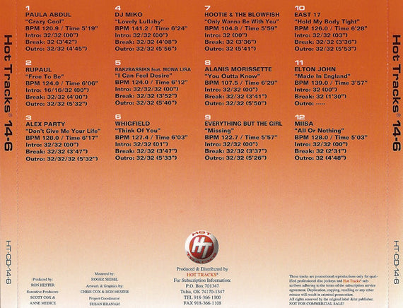 Various : Hot Tracks 14-6 (CD, Comp, Promo)