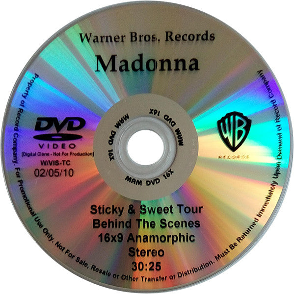 Madonna : Sticky & Sweet Tour Behind The Scenes (DVDr, DVD-V, Promo, NTSC, Tim)