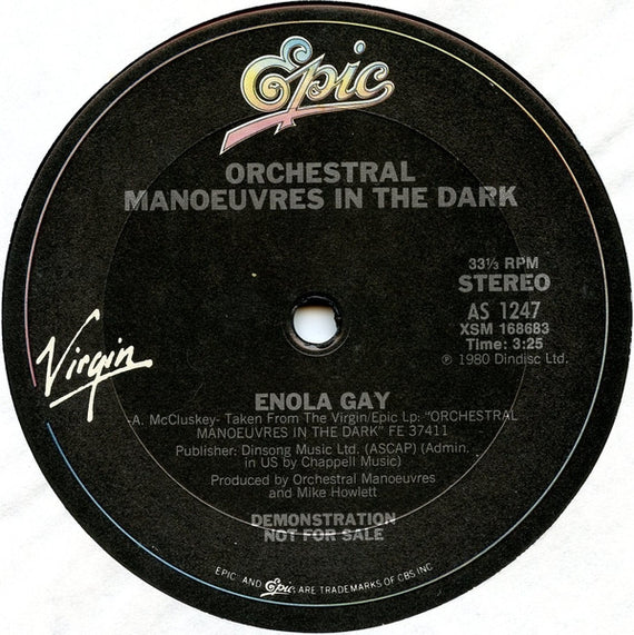 Orchestral Manoeuvres In The Dark : Enola Gay (12", Promo)