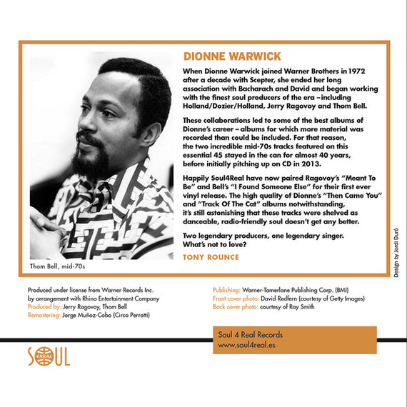 Dionne Warwick : Meant To Be / I Found Someone Else (7", Single, Ltd)