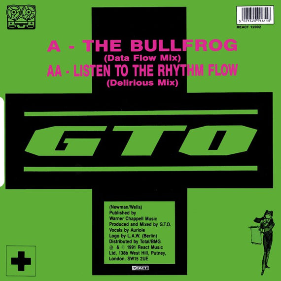 GTO : The Bullfrog / Listen To The Rhythm Flow (The Remixes) (12")