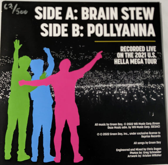 Green Day : Live From Hella Mega (7", S/Edition, Yel)