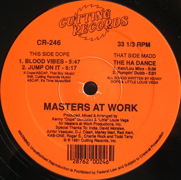 Masters At Work : Blood Vibes (12")
