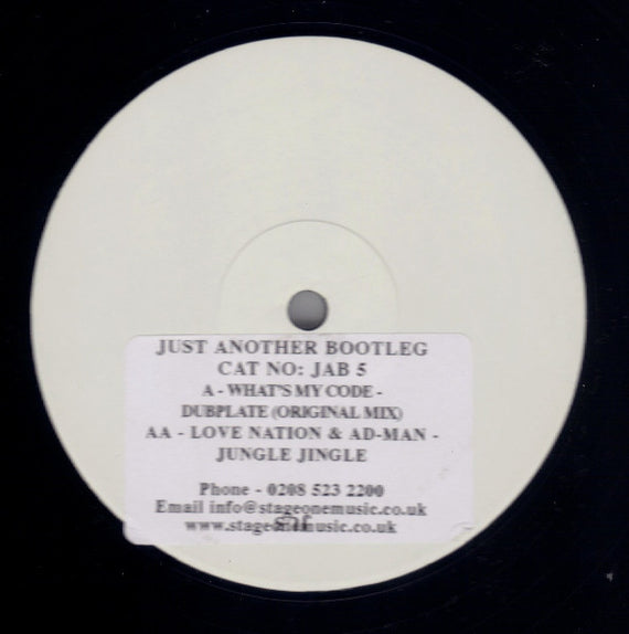 Wots My Code / Love Nation & Ad Man : Dubplate / Jungle Jingle (12", W/Lbl, Sti)