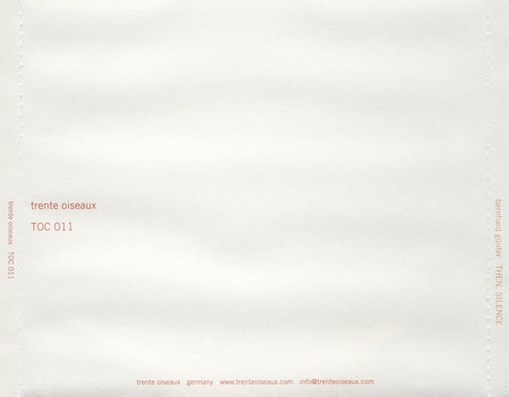 Bernhard Günter : Then, Silence (CD, Album)