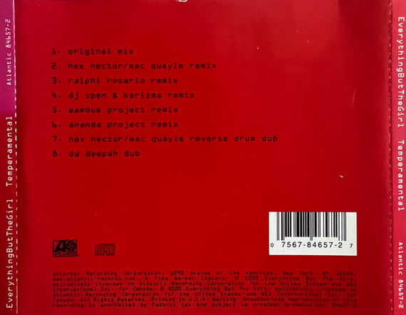Everything But The Girl : Temperamental (CD, Maxi)