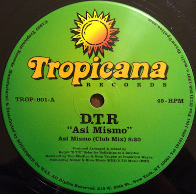 D.T.R* : Asi Mismo (12")
