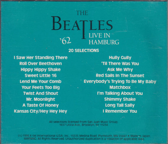 The Beatles : Live In Hamburg '62 (CD, Album, RM)