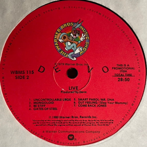 Devo : Live (LP, Promo, Transcription)
