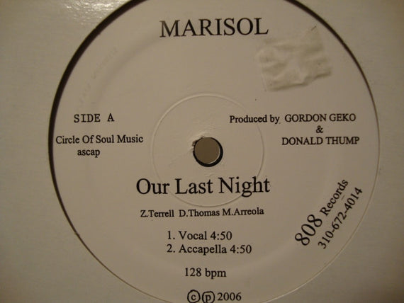 Marisol (5) : Our Last Night (12")