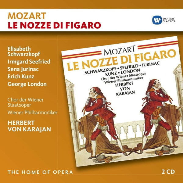 Mozart* - Elisabeth Schwarzkopf, Irmgard Seefried, Sena Jurinac, Erich Kunz, George London (2), Chor Der Wiener Staatsoper*, Wiener Philharmoniker, Herbert von Karajan : Le Nozze Di Figaro (2xCD, Album, Mono, RE, RM)