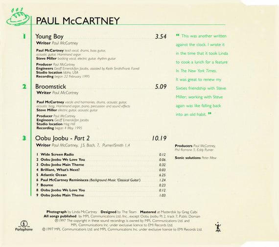 Paul McCartney : Young Boy (CD, Single, CD2)