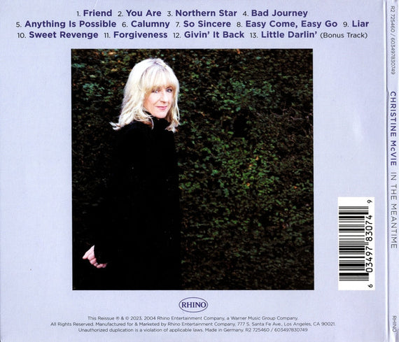 Christine McVie : In The Meantime (CD, Album, RE, RM)