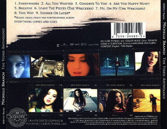 Michelle Branch : The Video Anthology (DVD-V, Ltd, NTSC)