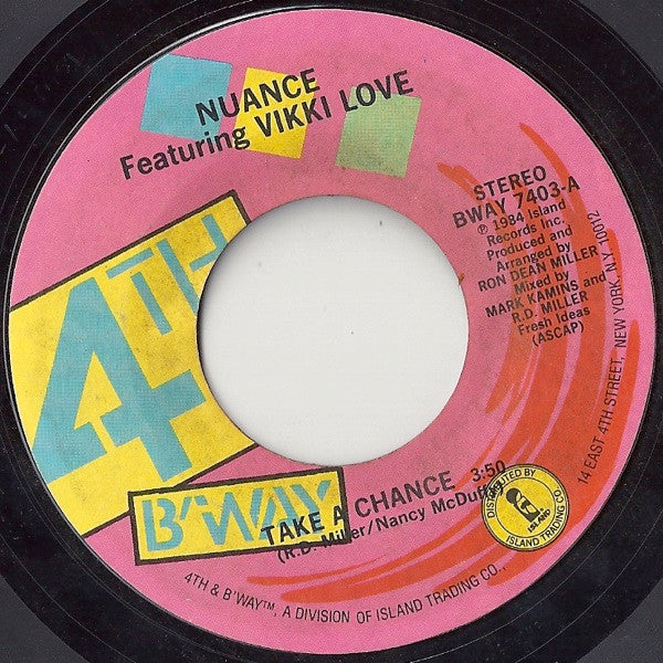 Nuance Featuring Vikki Love : Take A Chance (7")