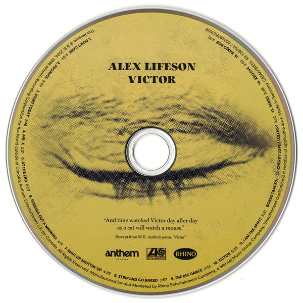 Alex Lifeson : Victor (CD, Album, RE, RM, 202)