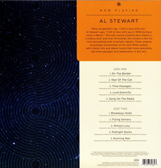 Al Stewart : Now Playing (LP, Comp, Ltd, Sea)