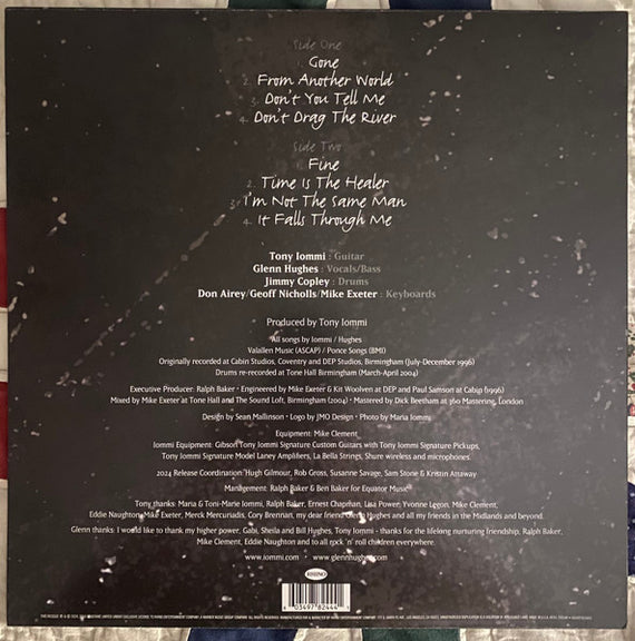 Tony Iommi With Glenn Hughes : The 1996 Dep Sessions (LP, Album, Ltd, RE, Tra)