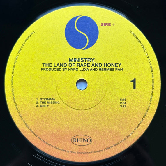 Ministry : The Land Of Rape And Honey (2xLP, Ltd, RE, RM)