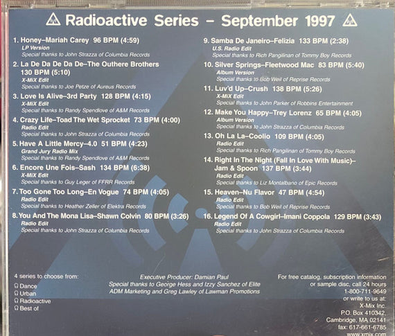Various : Radioactive Series - September 1997 (CD, Comp, Promo)