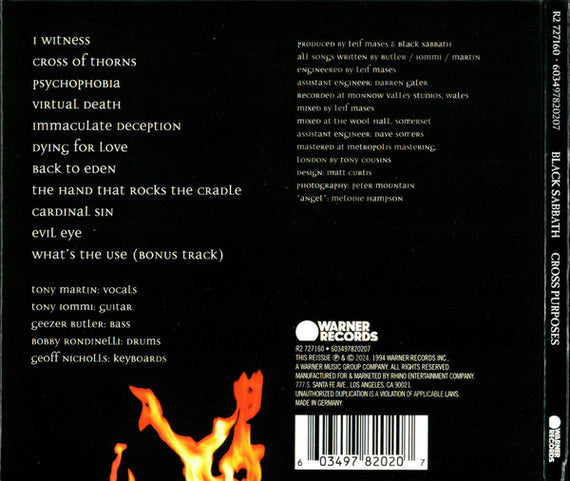 Black Sabbath : Cross Purposes (CD, Album, RE, RM, Dig)