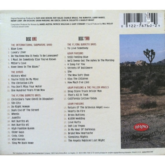 Gram Parsons : Sacred Hearts & Fallen Angels: The Gram Parsons Anthology (2xCD, Comp, RM)
