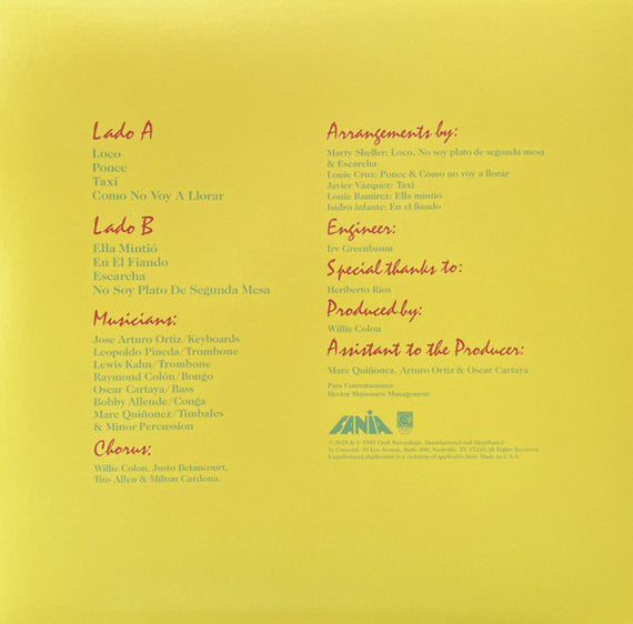 Hector Lavoe : Strikes Back (LP, Album, RE)