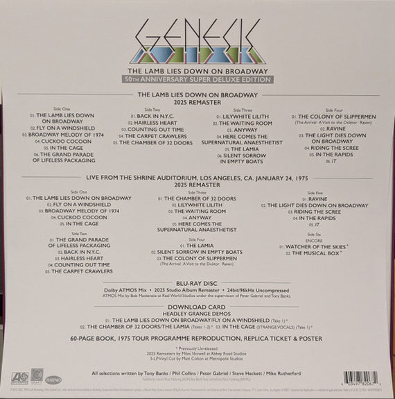 Genesis : The Lamb Lies Down On Broadway (2xLP, Album, RE + 3xLP, Album, RE + Blu-ray, Album)