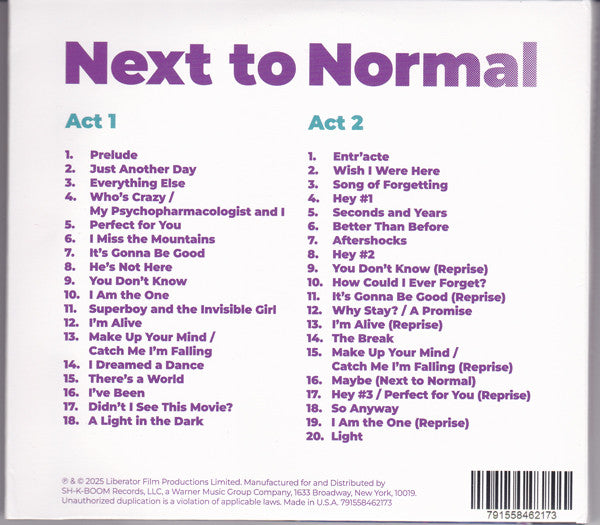 Tom Kitt, Brian Yorkey : Next To Normal (Original London Cast Recording) (2xCD, Album, Dig)