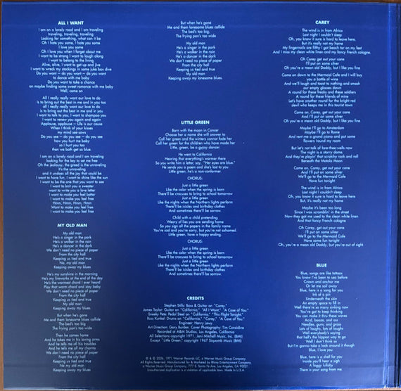Joni Mitchell : Blue (LP, Album, Ltd, Num, RE, 180)