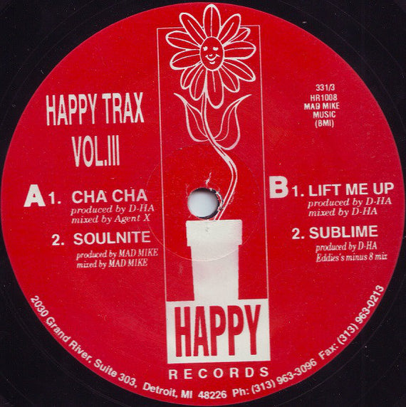 D-HA / Mad Mike* : Happy Trax Vol. III (12")