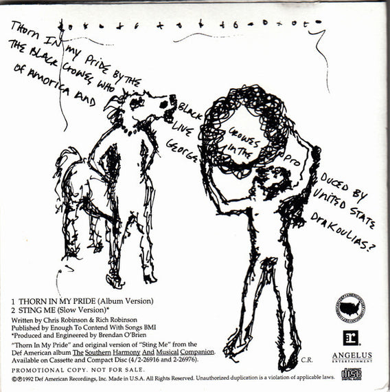 The Black Crowes : Thorn In My Pride (CD, Single, Promo)