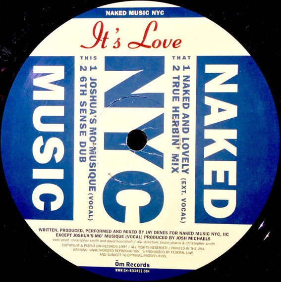 Naked Music NYC : It's Love (12")