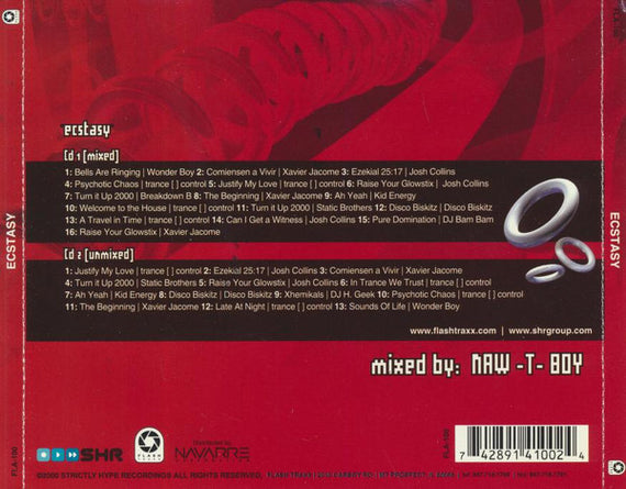 Various : Ecstasy (2xCD, Album, Comp, P/Mixed)