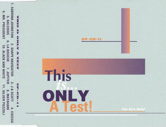 Various : This Is Only A Test! (CD, Comp, Promo)